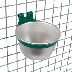 Lot de 10 Bols aluminium mangeoire - abreuvoir multi animaux &oslash;10cm