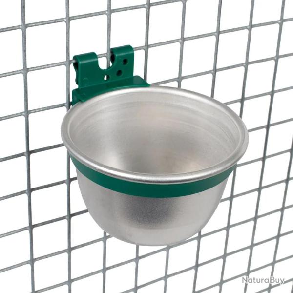 Lot de 10 Bols aluminium mangeoire - abreuvoir multi animaux �10cm