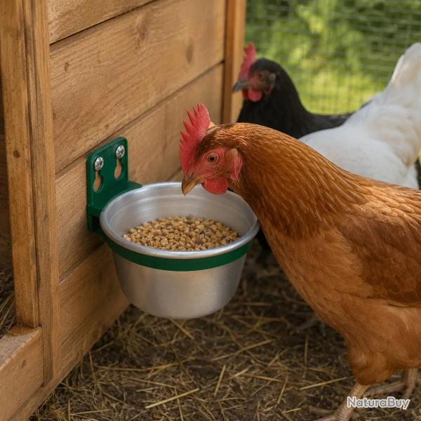 Bol aluminium mangeoire - abreuvoir multi animaux �10cm