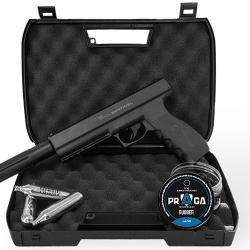 PACK Pistolet de d&eacute;fense Vesta Sentinel cal. 50 19 joules + mallette + billes + co2