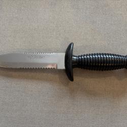 Couteau de plong&eacute;e Vintage ann&eacute;es 70 - Acier inoxydable - Bon &eacute;tat