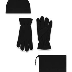 KIT POLAIRE (GANTS/BONNET/TOUR DE COUR) NOIR