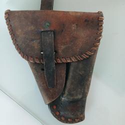 HOLSTER CUIR AVEC ETUI CHARGEUR