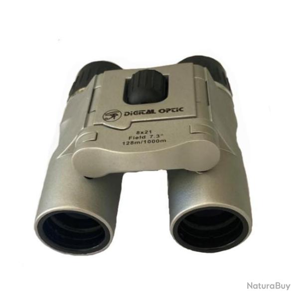 ENCHERES � 1 � !! Jumelles compactes 8x21 � prisme en toit TREK SILVER de DIGITAL OPTIC