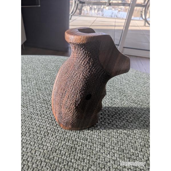 Plaquettes bois anatomique textur�es pour revolver Smith & Wesson carcasse K/L