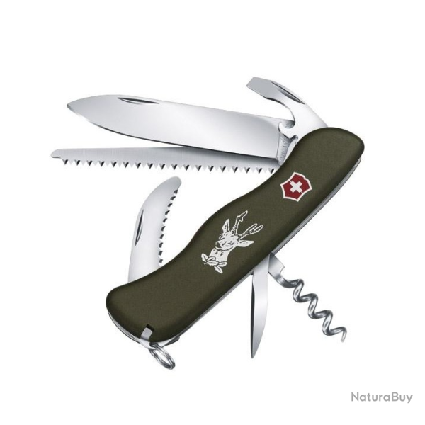 Victorinox 0.8573.4 Couteau Suisse Hunter OD Vert - 12�Outils Multifonctions
