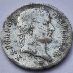 Pi&egrave;ce De Monnaie Argent France 1 franc NAPOL&Eacute;ON Ier T&Ecirc;TE LAUR&Eacute;E, EMPIRE FRAN&Ccedil;AIS 1812 Lyon