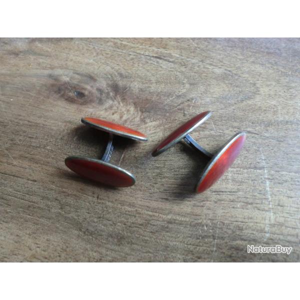 bouton de manchette vintage sterling