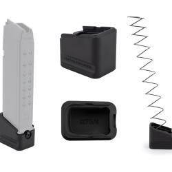 Extension de Chargeur Glock G17 +5 " ZAFFIRI Precision " (NOIR) Aluminium usin&eacute;