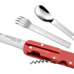 Couteau BIVOUAC Multifonction - Made in France - Rouge
