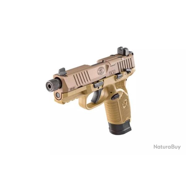 *Super Promo 2026 ! Pistolet FN Herstal FN 502 Tactical FDE - 22 LR - 15 CPS - FN66-10100690FN