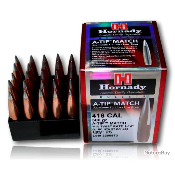 OGIVE HORNADY A-TIP CAL 416 500GR BTE 25 41697