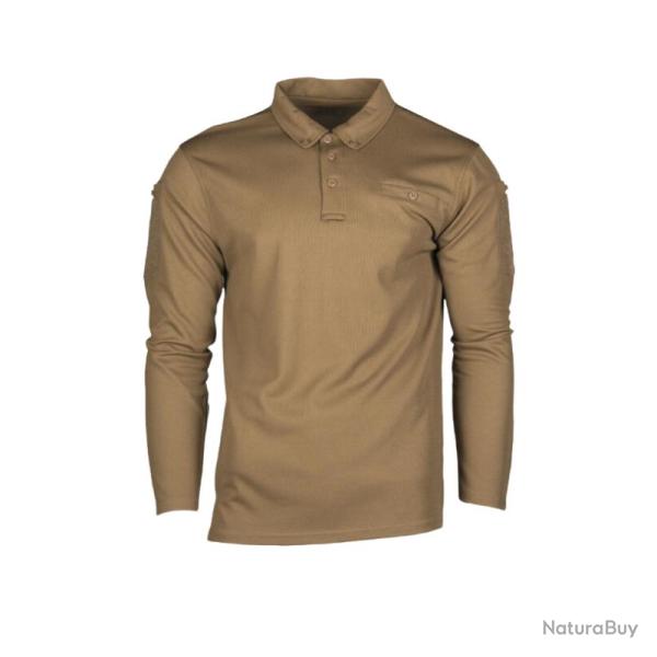 POLO TACTIQUE QUICKDRY DARK COYOTE - MILTEC NEUF TAN S