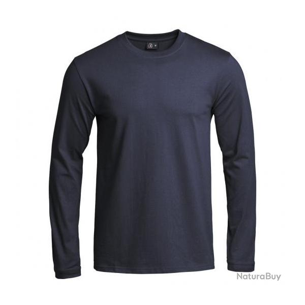 T SHIRT STRONG BLEU MARINE MANCHE LONGUE A10 EQUIPMENT NEUF BLEU MARINE