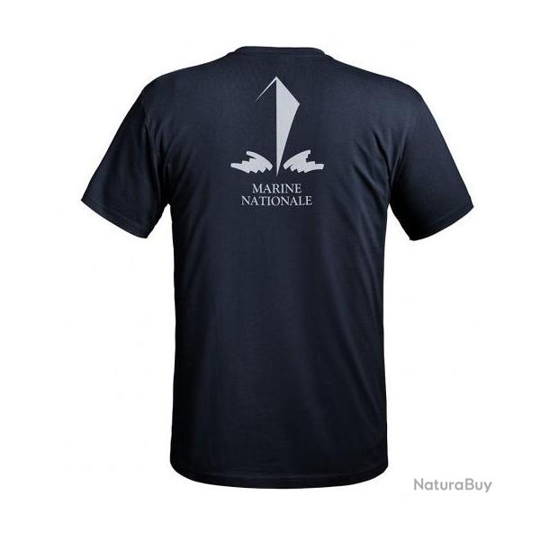 T SHIRT STRONG LOGO MARINE NATIONALE BLEU MARINE A10 EQUIPMENT BLEU