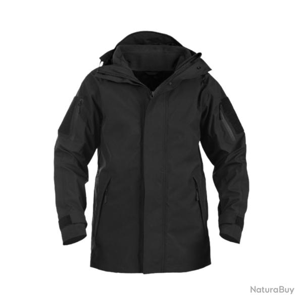 VESTE DE PLUIE DOUBLURE POLAIRE GEN2 - MIL-TEC NEUF NOIR L