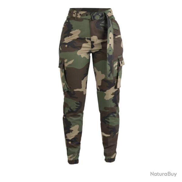 PANTALON FEMME ARMY WOODLAND - MILTEC NEUF XS WOODLAND