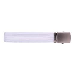 CEINTURE BLANCHE BOUCLE CHROM&Eacute;E NEUF U BLANC