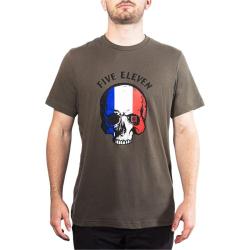 T-SHIRT PATRIOTIC SKULL FRANCE VERT - 5.11 TACTICAL NEUF BLACK S