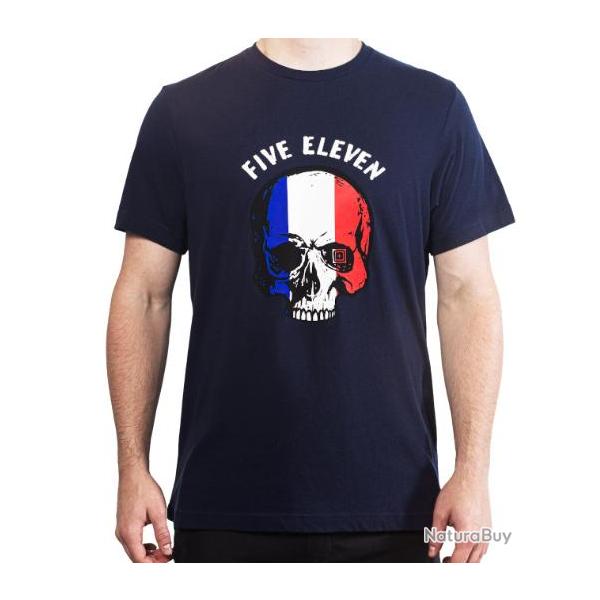 T SHIRT PATRIOTIC SKULL FRANCE BLEU 5.11 TACTICAL NEUF BLEU