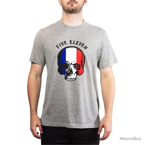 T SHIRT PATRIOTIC SKULL FRANCE GRIS 5.11 TACTICAL NEUF GRIS