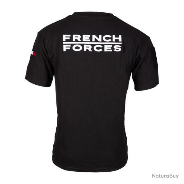 T SHIRT FRENCH FORCES NOIR A.R.E.S NEUF NOIR