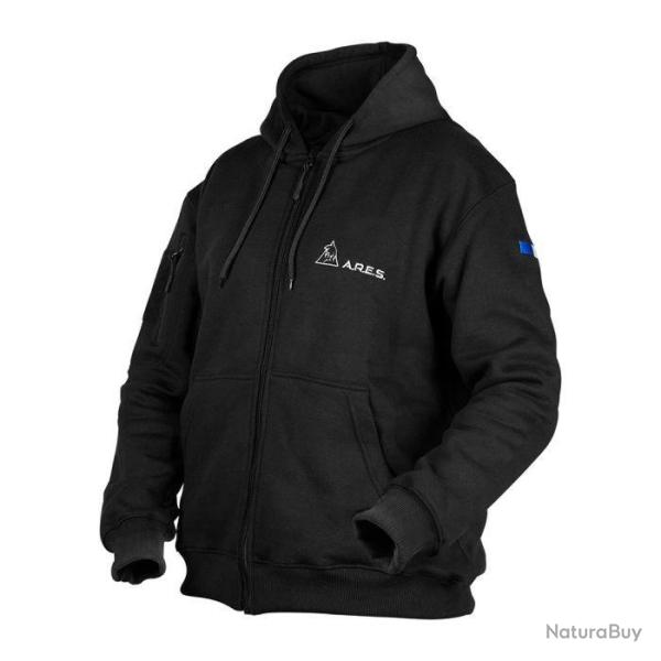 SWEAT � CAPUCHE FRENCH FORCES NOIR A.R.E.S NEUF NOIR