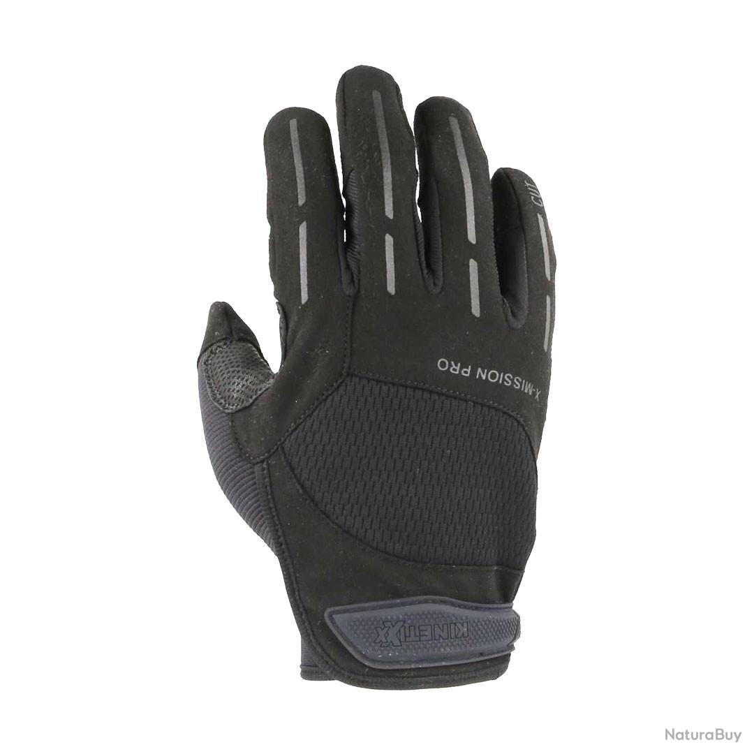 Gants Tactiques KinetiXx X-Pro Homme - Noir, Cuir Et Carbone, Pour Sécurité Et Travail