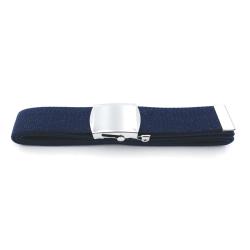 CEINTURE SANGLE BLEUE BOUCLE ARGENT - OPEX NEUF U BLEU