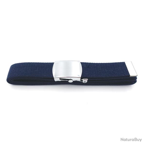 CEINTURE SANGLE BLEUE BOUCLE ARGENT - OPEX NEUF U BLEU