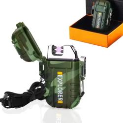 Briquet plasma double arc &eacute;lectronique rechargeable + &eacute;crin - Produit NEUF