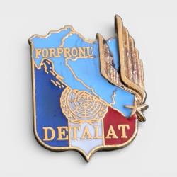 Insigne militaire &eacute;mail - Forpronu Detalat - ex-Yougoslavie - Onu - Alat - Balme Saumur