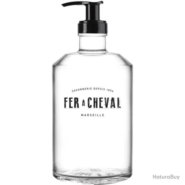 FLACON EN VERRE + POMPE - FER A CHEVAL