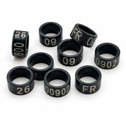 100 Bagues de marquage ann&eacute;e 2026 canards, cygnes, oies et poules - Diff&eacute;rents diam&egrave;tres 16 mm