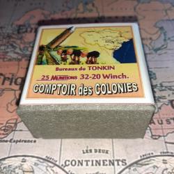 32-20 Winchester (Comptoir Colonies): Reproduction boite munitions (vide) Collection CoCo 14626970