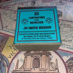 38 Smith & Wesson (Soci&eacute;t&eacute; Fran&ccedil;aise Munitions): Reproduction boite cartouches (vide) SFM 14626982