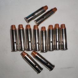 Cartouches - 357 MAG -  12 / neutralis&eacute;es, douilles nickel&eacute;es, ogives SWC cuivr&eacute;es