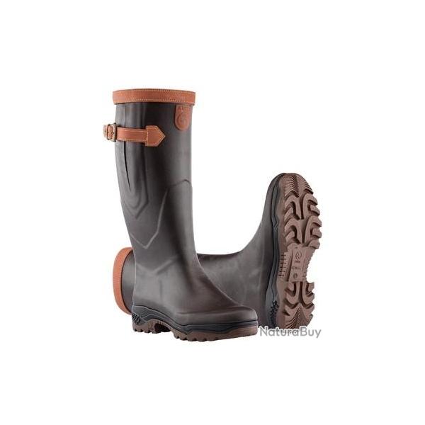 Botte aigle parcours 2 signature PF marron doublee cuir