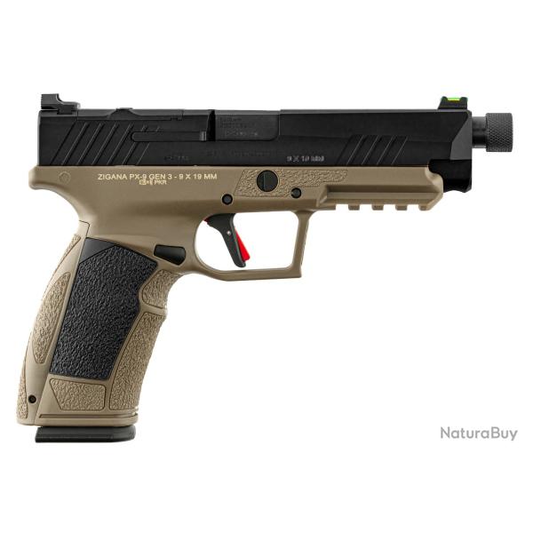 Pistolet Tisas PX-9 Tactical - Cal. 9x19 - Canon 5'' Filet� - Bicolore