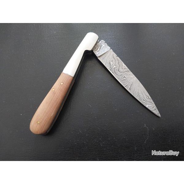 Couteau corse vendetta lame damass�e