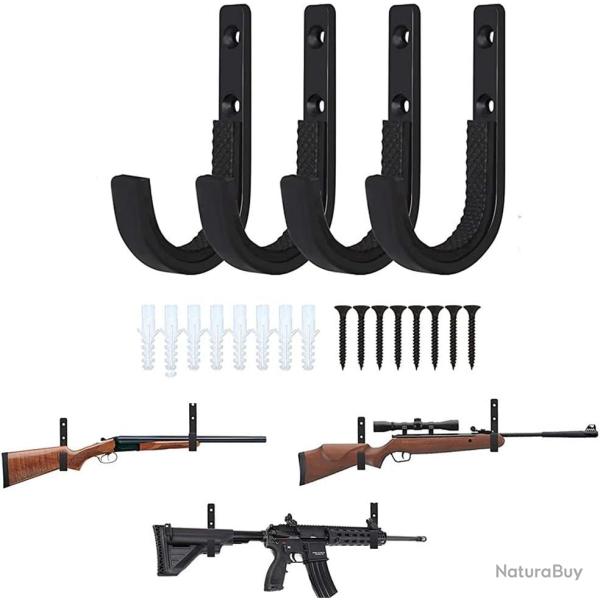 SUPPORT MURAL POUR FUSILS ET CARABINES x2 - LIVRAISON GRATUITE