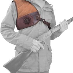 HARNAIS D'&Eacute;PAULE BALL-TRAP DROITIER - MARRON - LIVRAISON GRATUITE