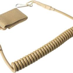 DRAGONNE DE S&Eacute;CURIT&Eacute; EN SPIRALE EXTENSIBLE - BEIGE - LIVRAISON GRATUITE