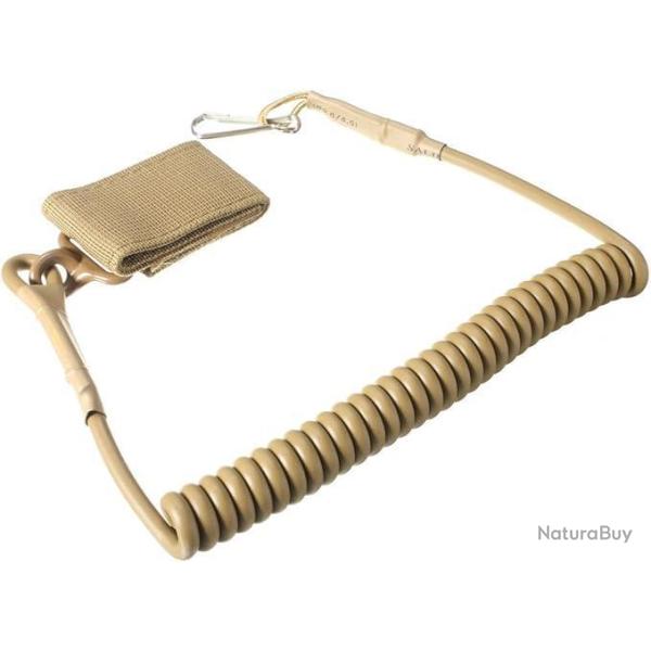 DRAGONNE DE S�CURIT� EN SPIRALE EXTENSIBLE - BEIGE - LIVRAISON GRATUITE