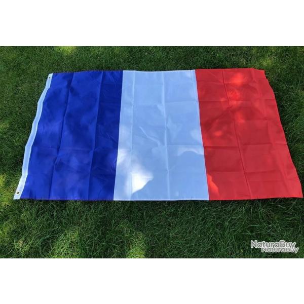 DRAPEAU FRAN�AIS AVEC OEILLETS 90x60 cm