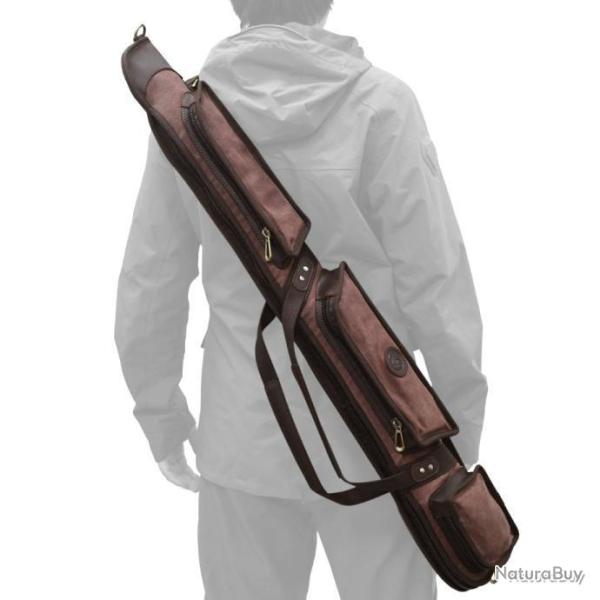 �TUI SOUPLE POUR FUSIL OU CARABINE EN CUIRE ET TOILE - 134cm - MARRON - LIVRAISON GRATUITE