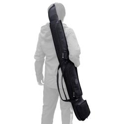 &Eacute;TUI SOUPLE POUR FUSIL OU CARABINE EN CUIRE ET TOILE - 134cm - NOIR - LIVRAISON GRATUITE