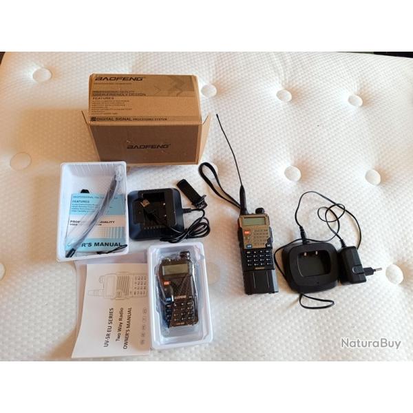 walkie talkie baofeng uv5r/vhf uhf /lot de 2