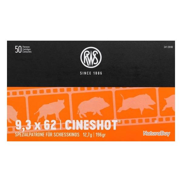 Munitions RWS cal.9.3x62 cineshot 196gr 12.7g par 50