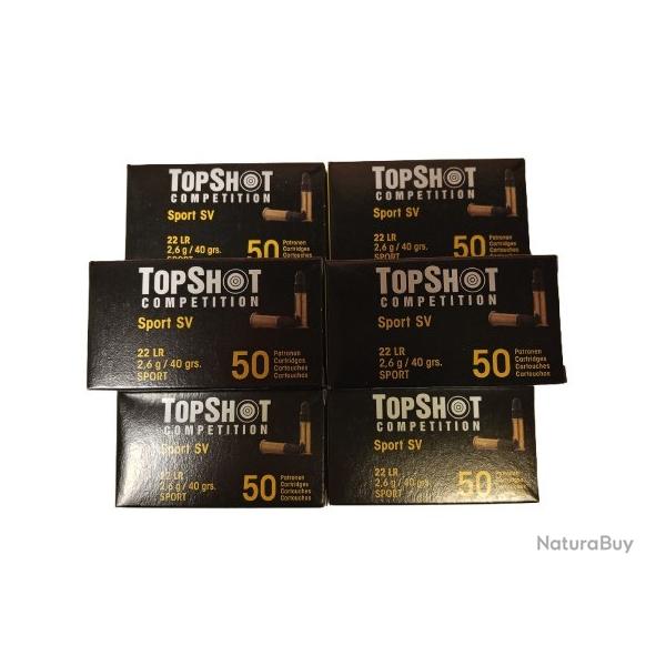 CARTOUCHES TOPSHOT CAL. 22LR SPORT SV LOT DE 20 BOITES